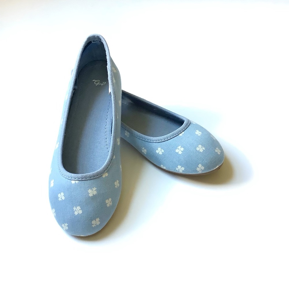 GAP Light Blue Floral Girls Dress Flats